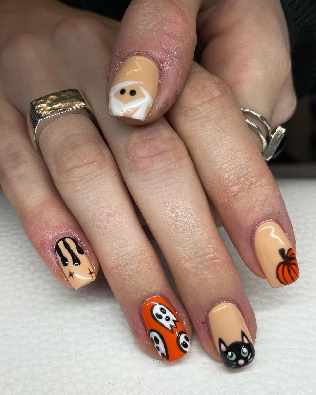 Halloween Acrylic Nail Designs Short Cute Spooky Wedbook