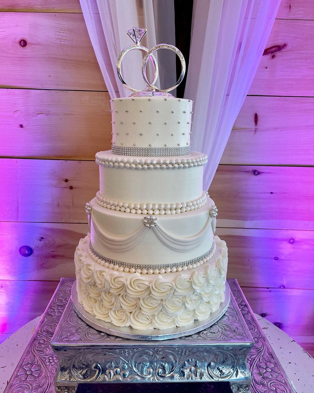 55 Prettiest Pearl Wedding Cake For Your Special Day Wedbook