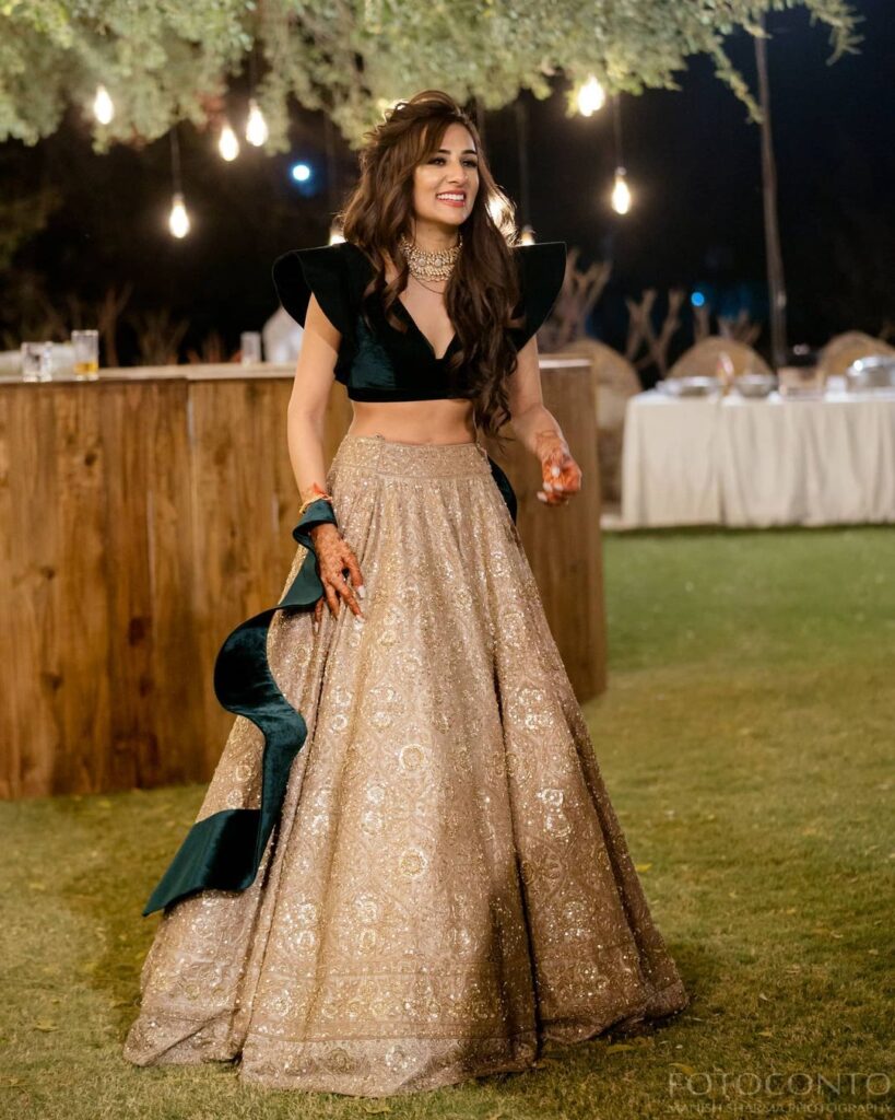 Golden Lehenga Blouse