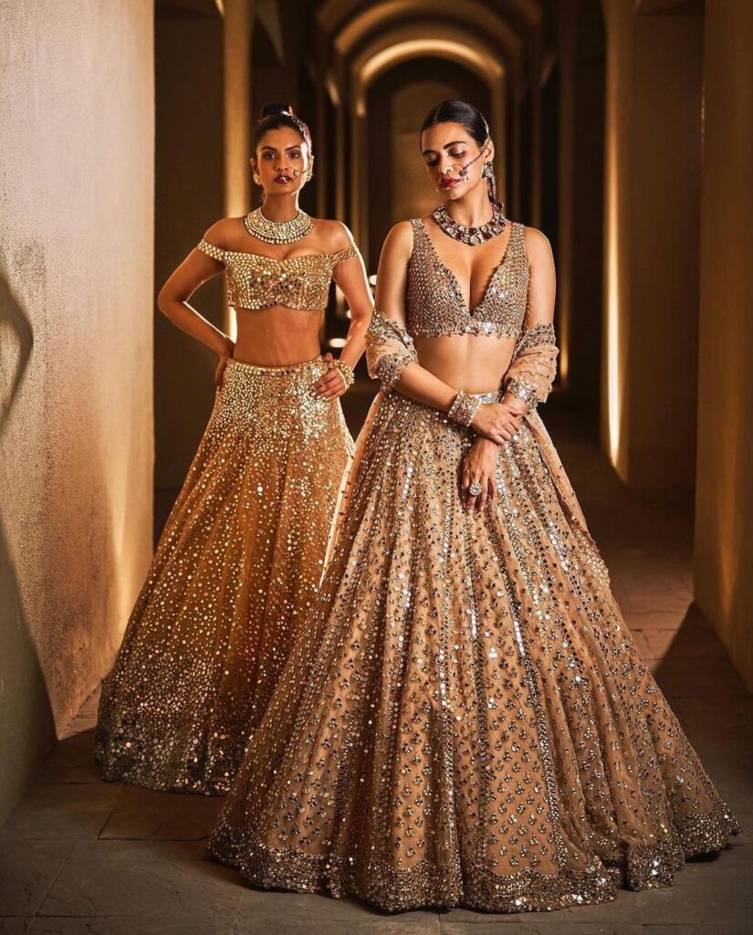  Golden Lehenga Combination