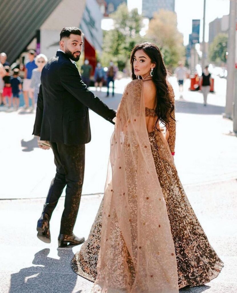 Golden Sequin Lehenga