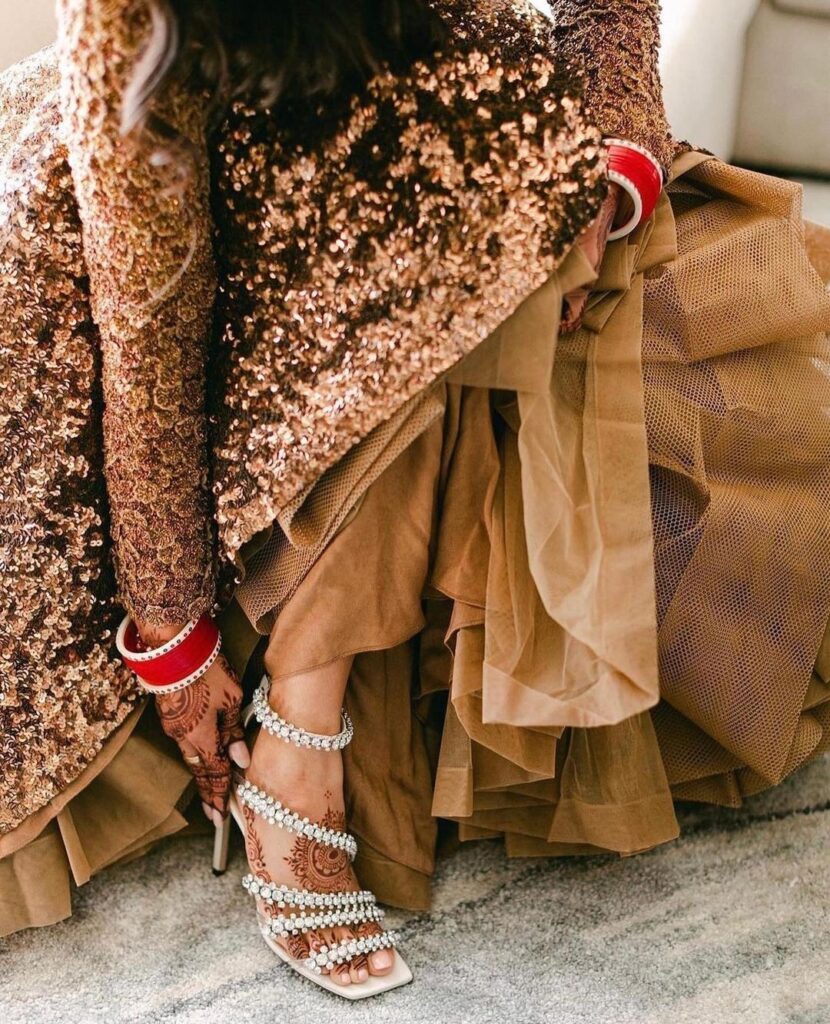 Golden Sequin Lehenga