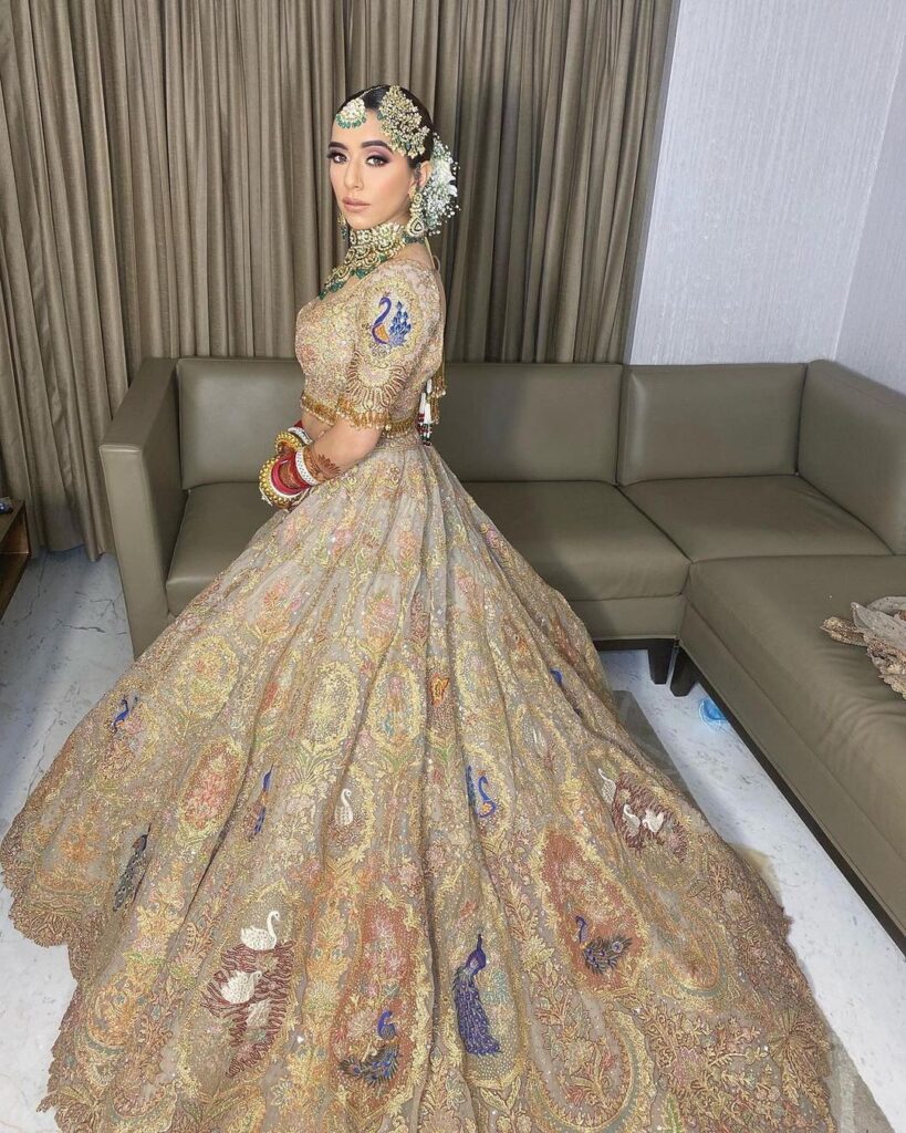 Golden Lehenga For Bride