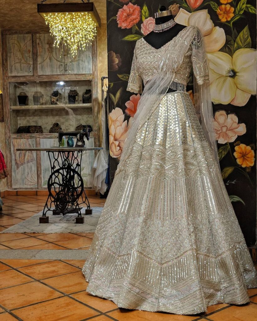 Silver Lehenga Choli