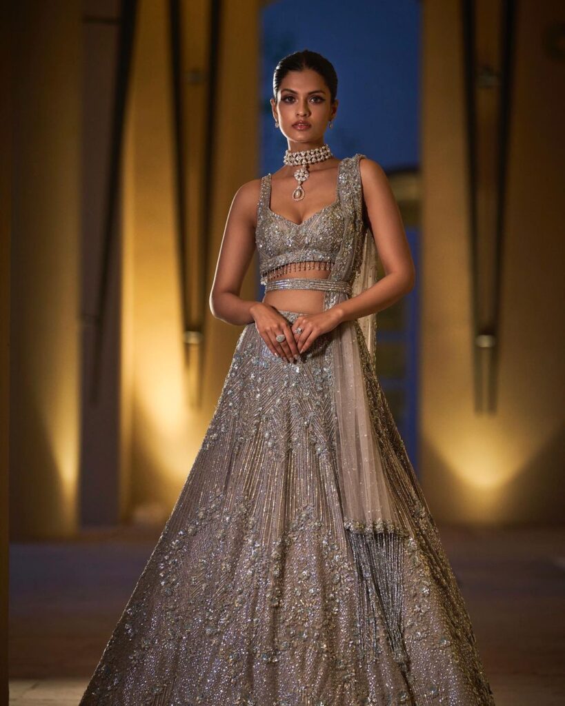 Silver & Golden Lehenga