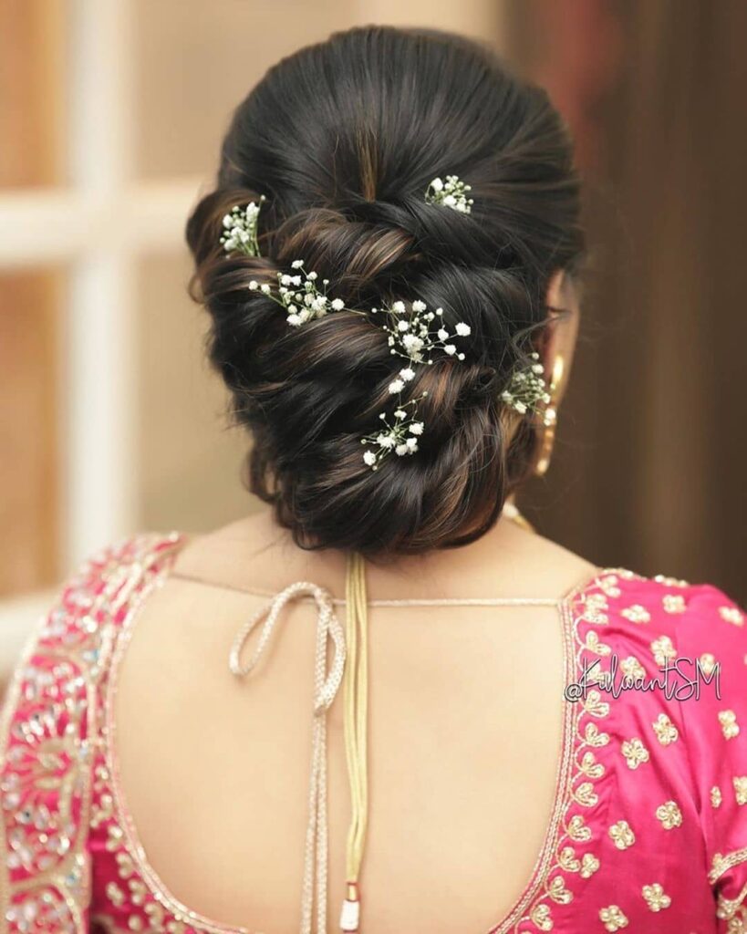 Photo By Mumbaimakeupartist by Kisha  Bridal Makeup  Front hair styles Wedding  hairstyles for long hair Engagement hairstyles