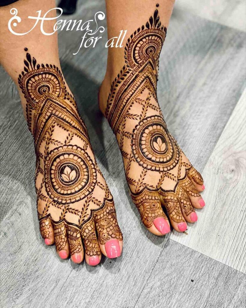 bridal latest feet mehndi
