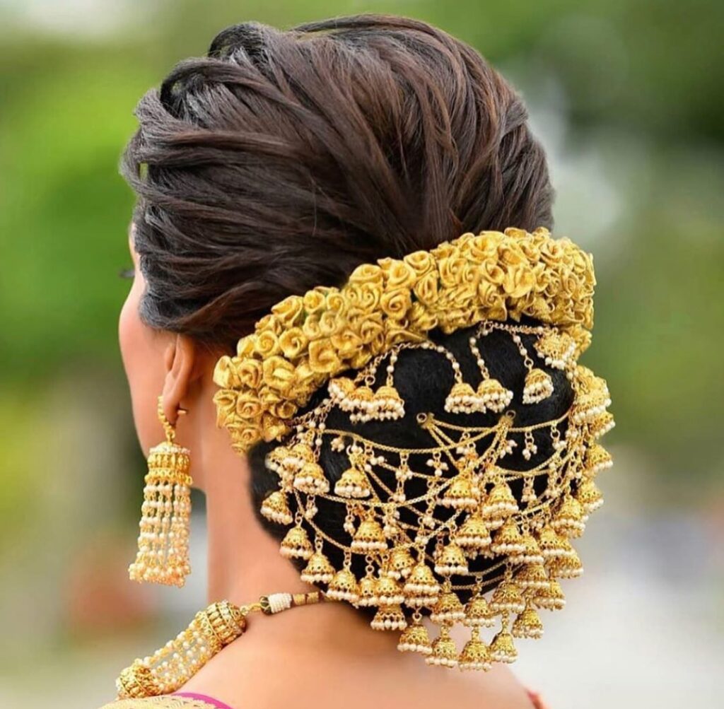 South Indian Bridal Bun