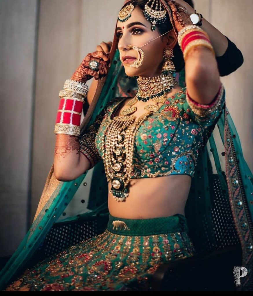 Blue lehenga Brides