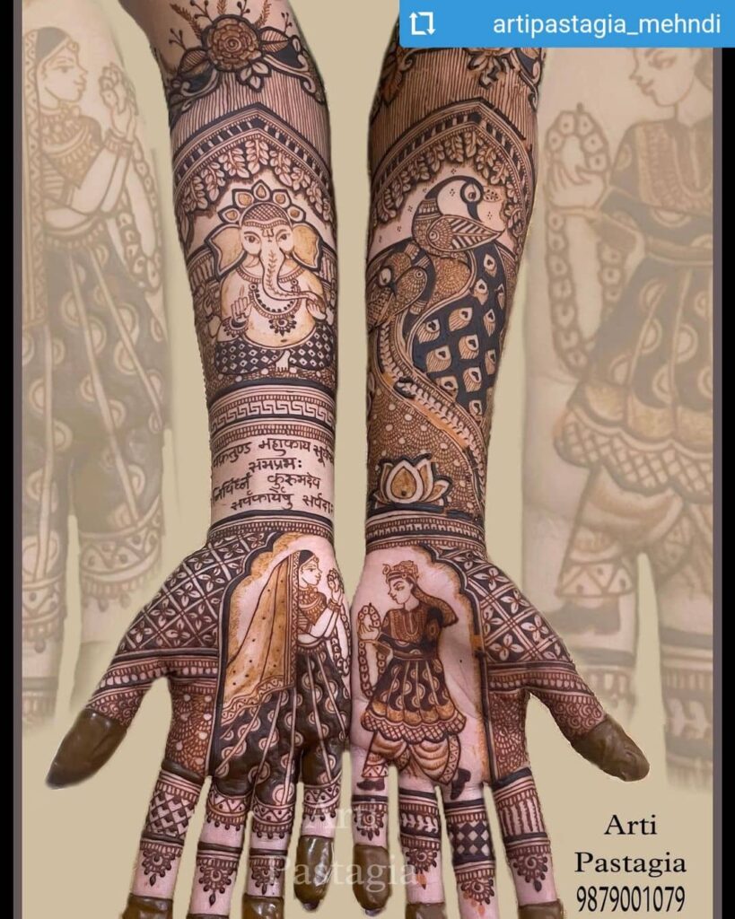 Full Hand Mehndi Design Bridal