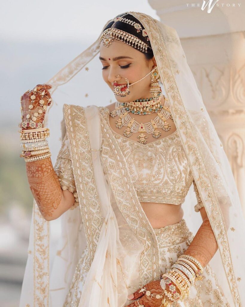 Off White Bridal Lehenga For Wedding