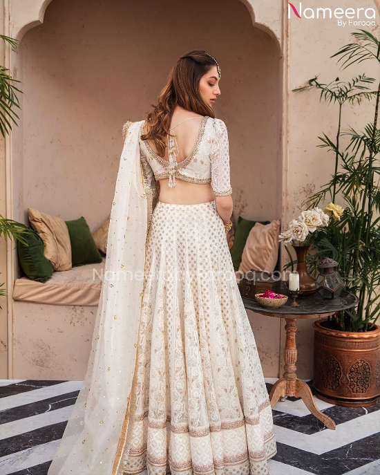 White Bridal Lehenga Designer