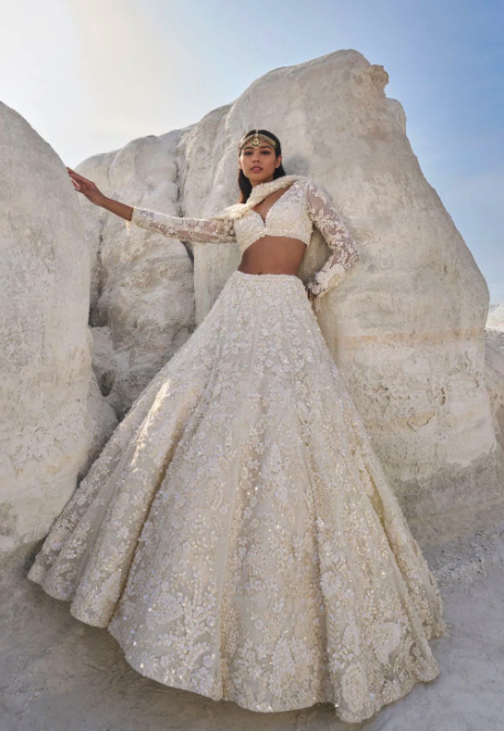 White Wedding Lehenga