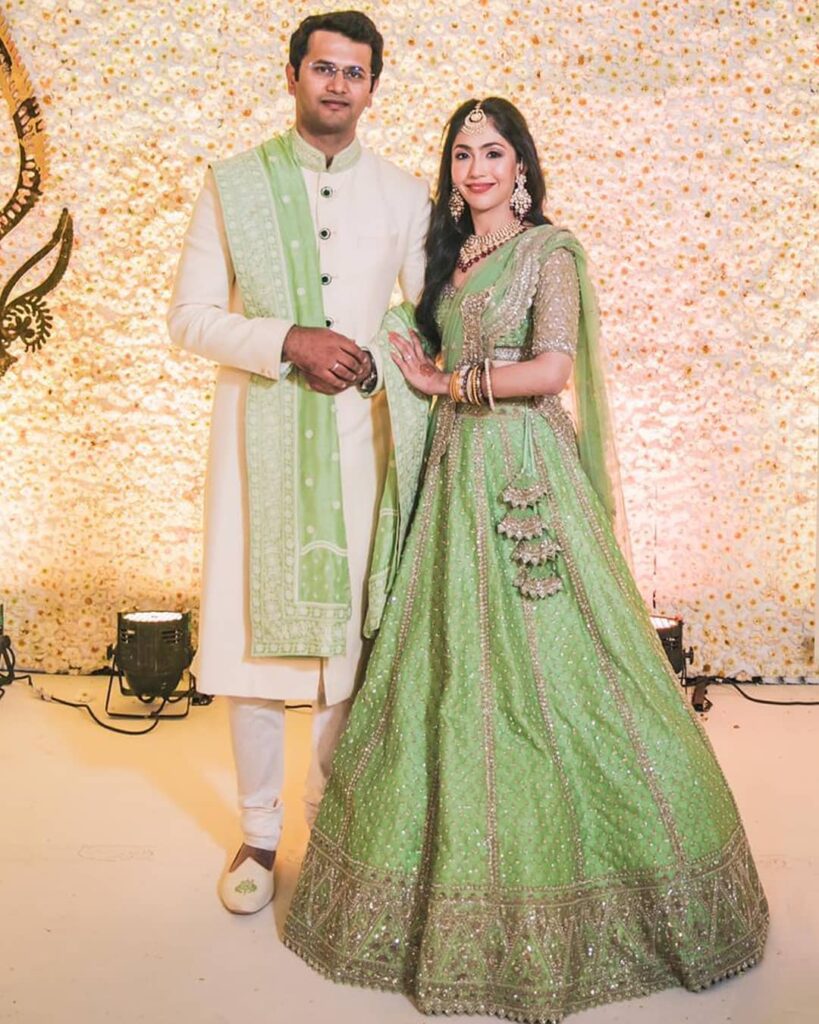 Anushree Reddy Green Lehenga