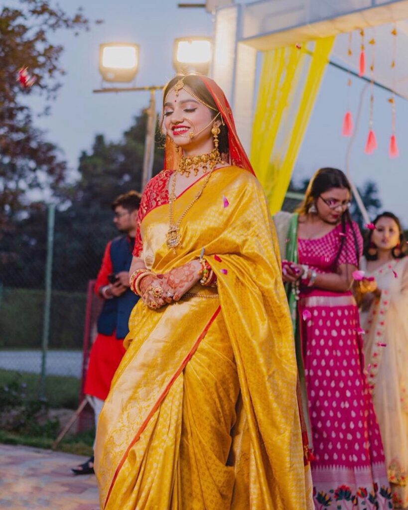 Saree on Wedding Day