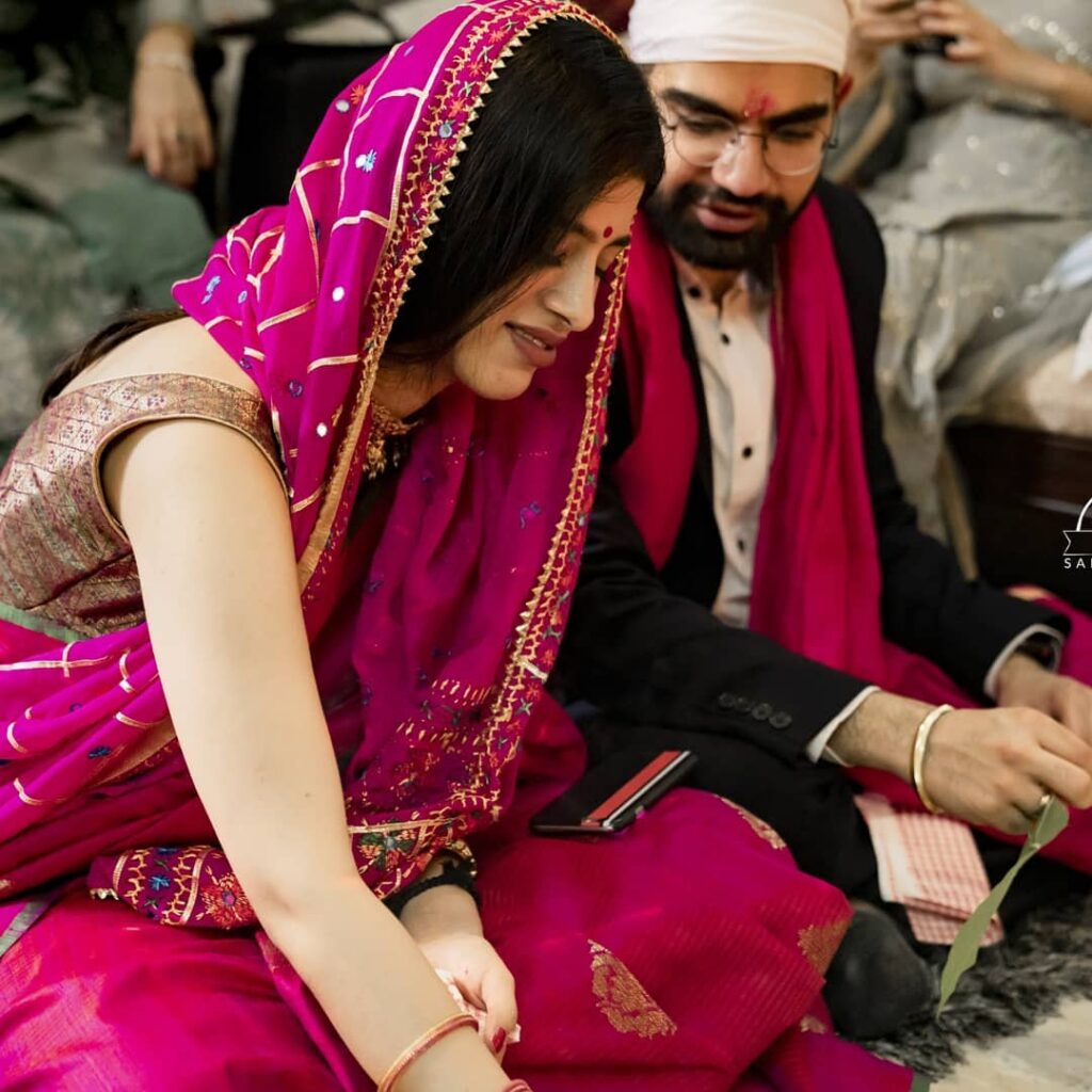 Saree on Wedding Day