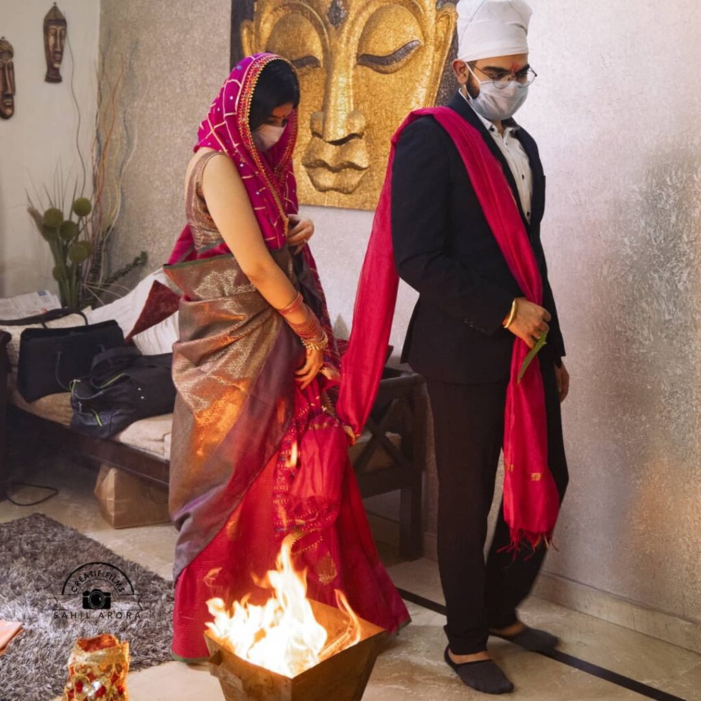 Saree on Wedding Day