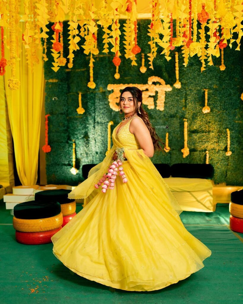 Yellow Dress For Haldi Function