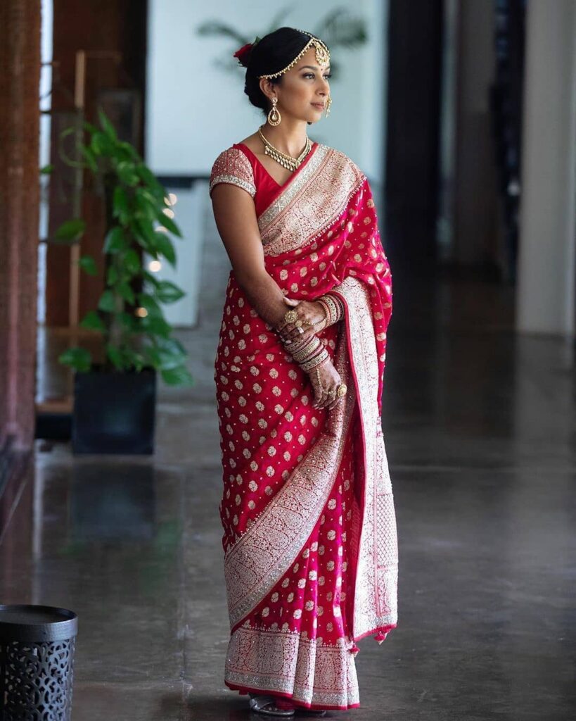 Saree on Wedding Day