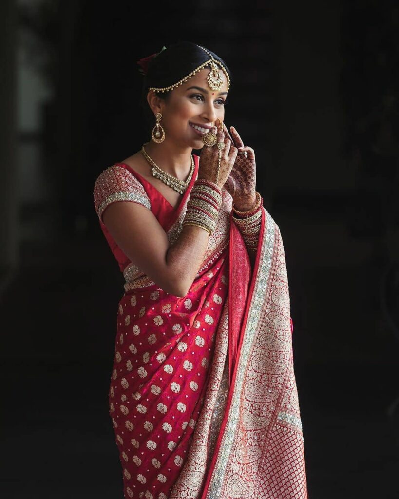 Saree on Wedding Day