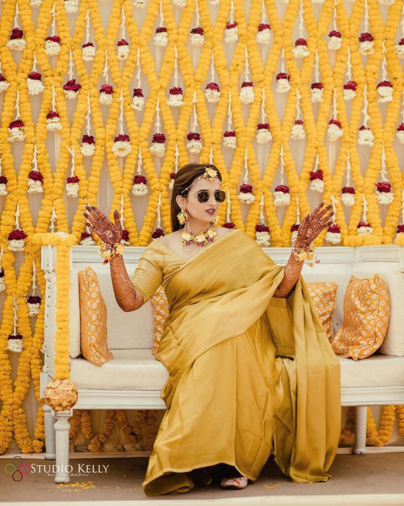 Haldi Yellow Saree