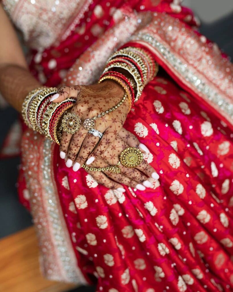 Saree on Wedding Day