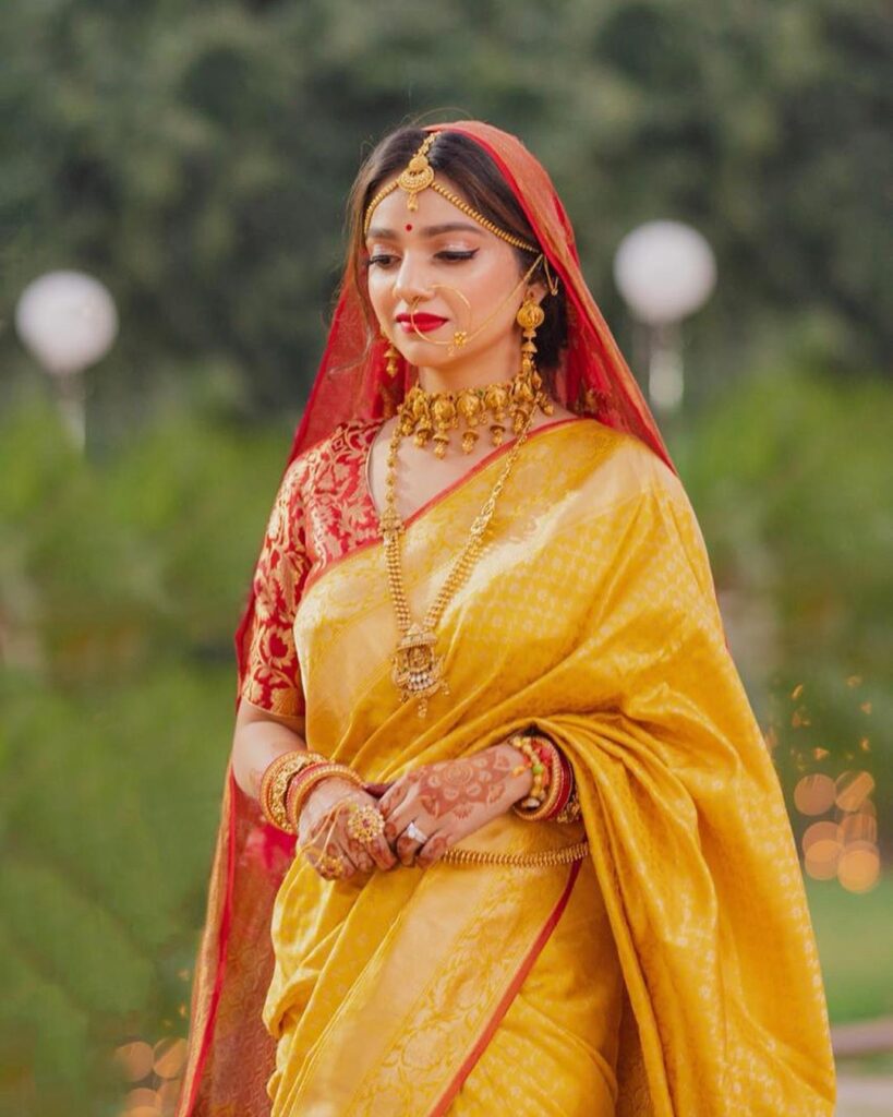 Saree on Wedding Day