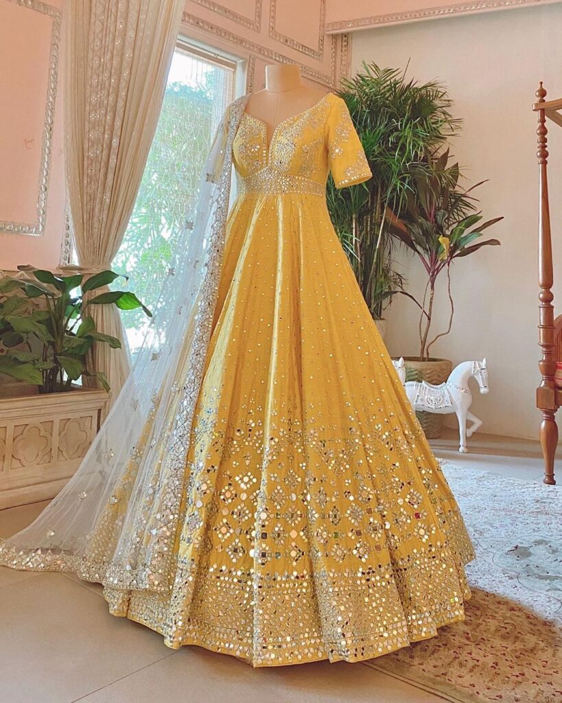 Haldi Anarkali Dress