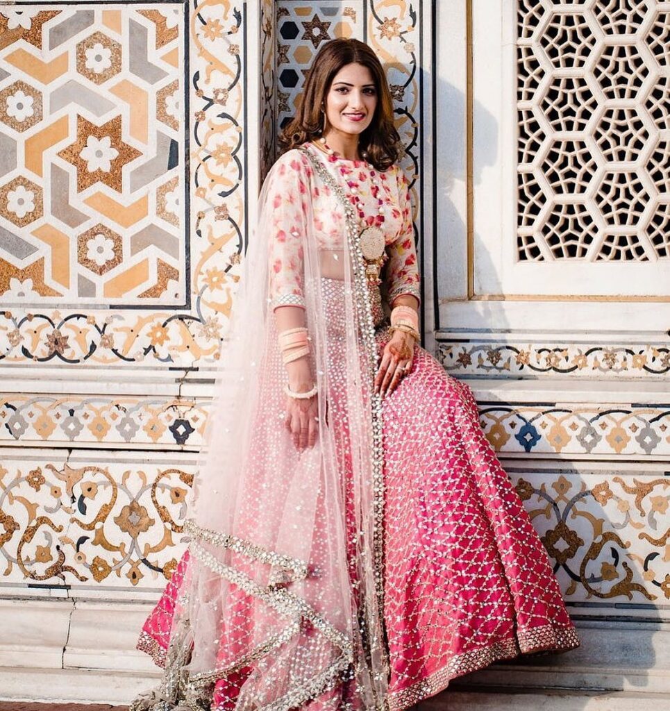 Luxury Designer Silk Pink Bridal Lehenga Choli For Women India USA UK –  Sunasa-thephaco.com.vn