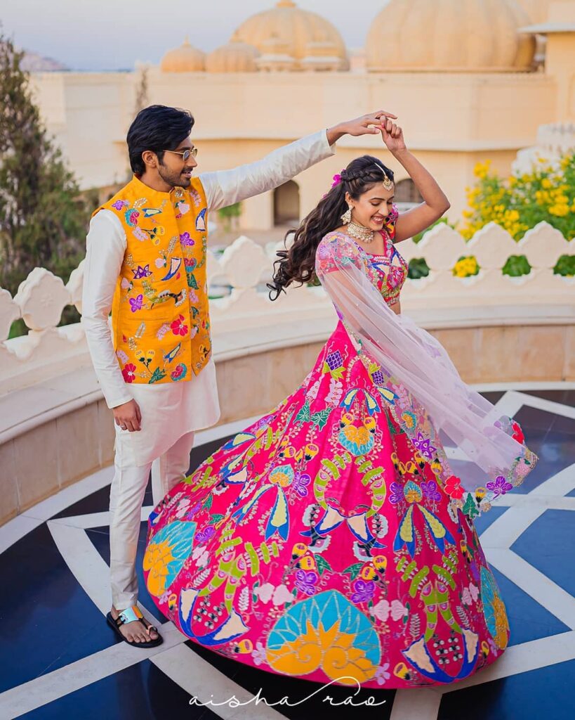 Pink Bridal Lehenga With Jewellery