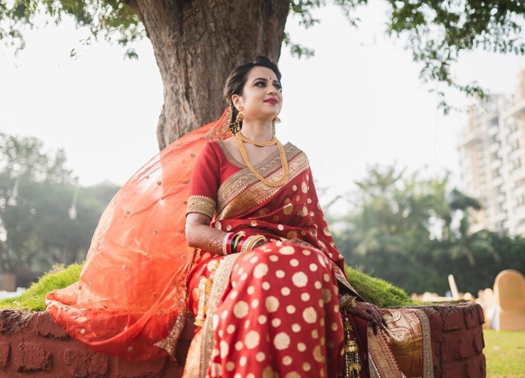 Saree on Wedding Day