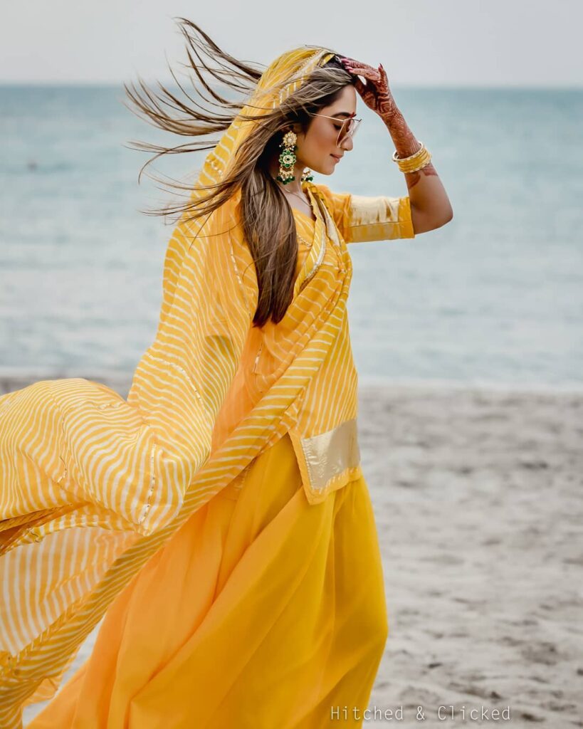 Yellow Dress For Haldi Function