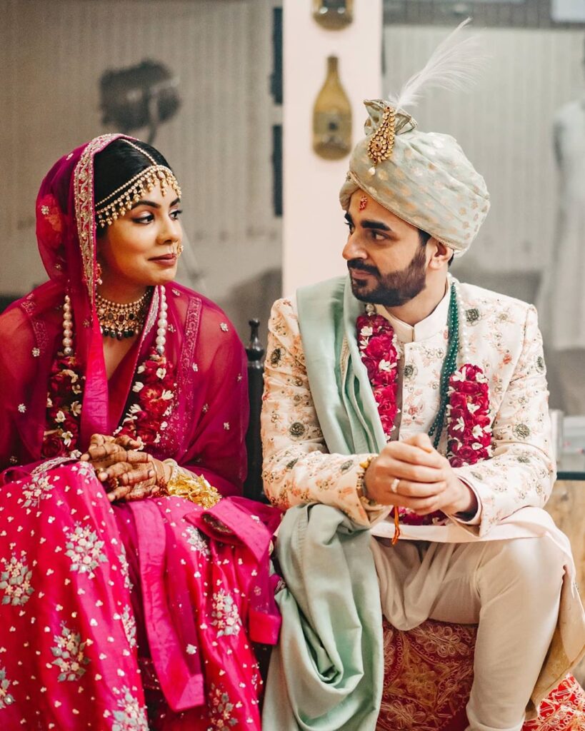 Pink Bridal Lehenga Combination Dupatta