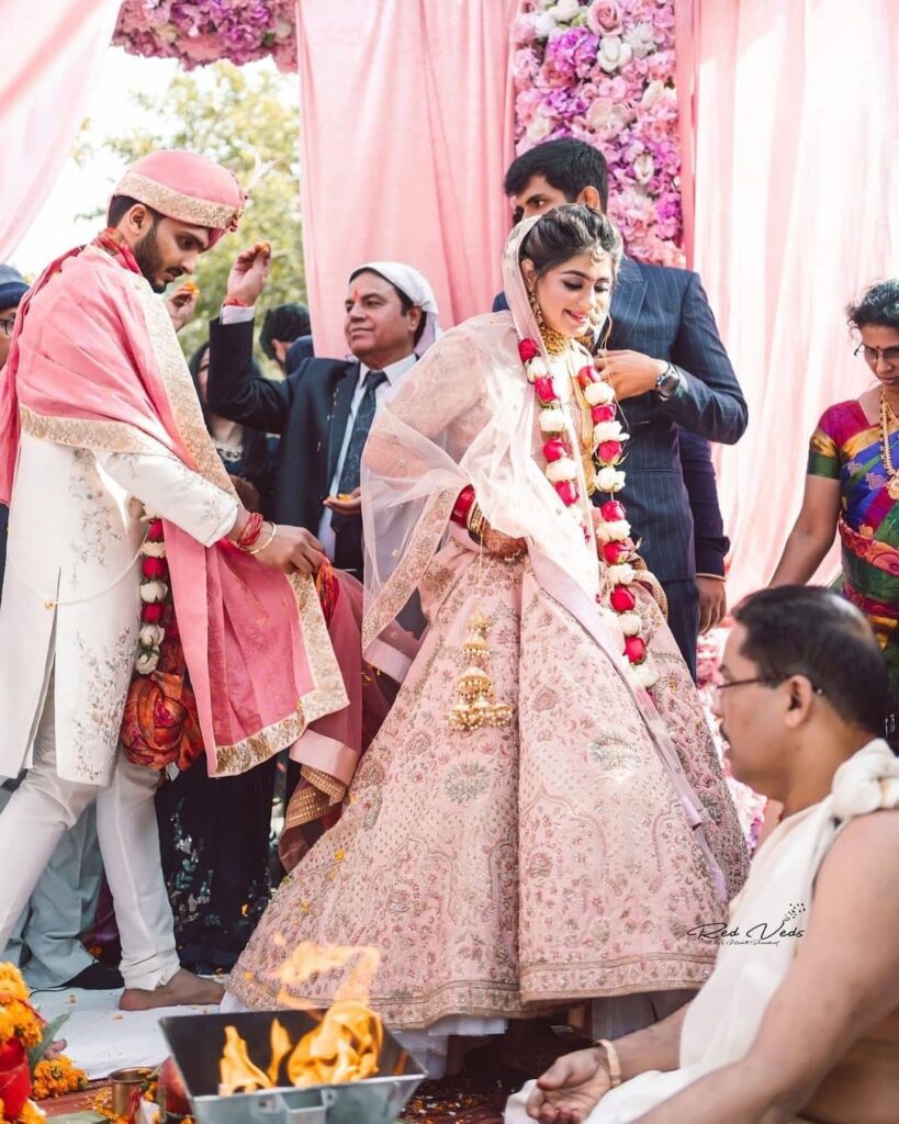 Pastel Pink Bridal Lehenga