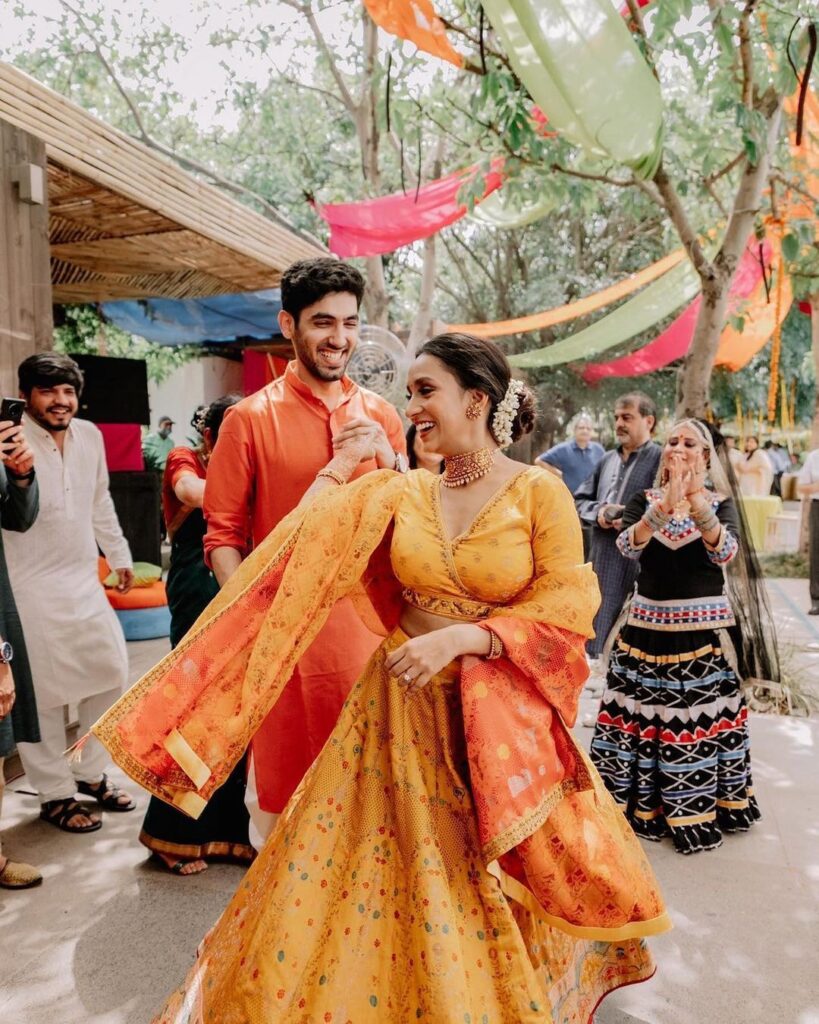  Haldi Function lehenga