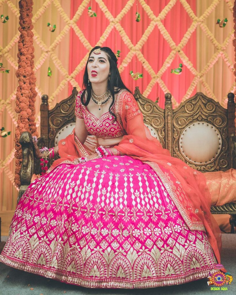 Pink Benarasi Lehenga