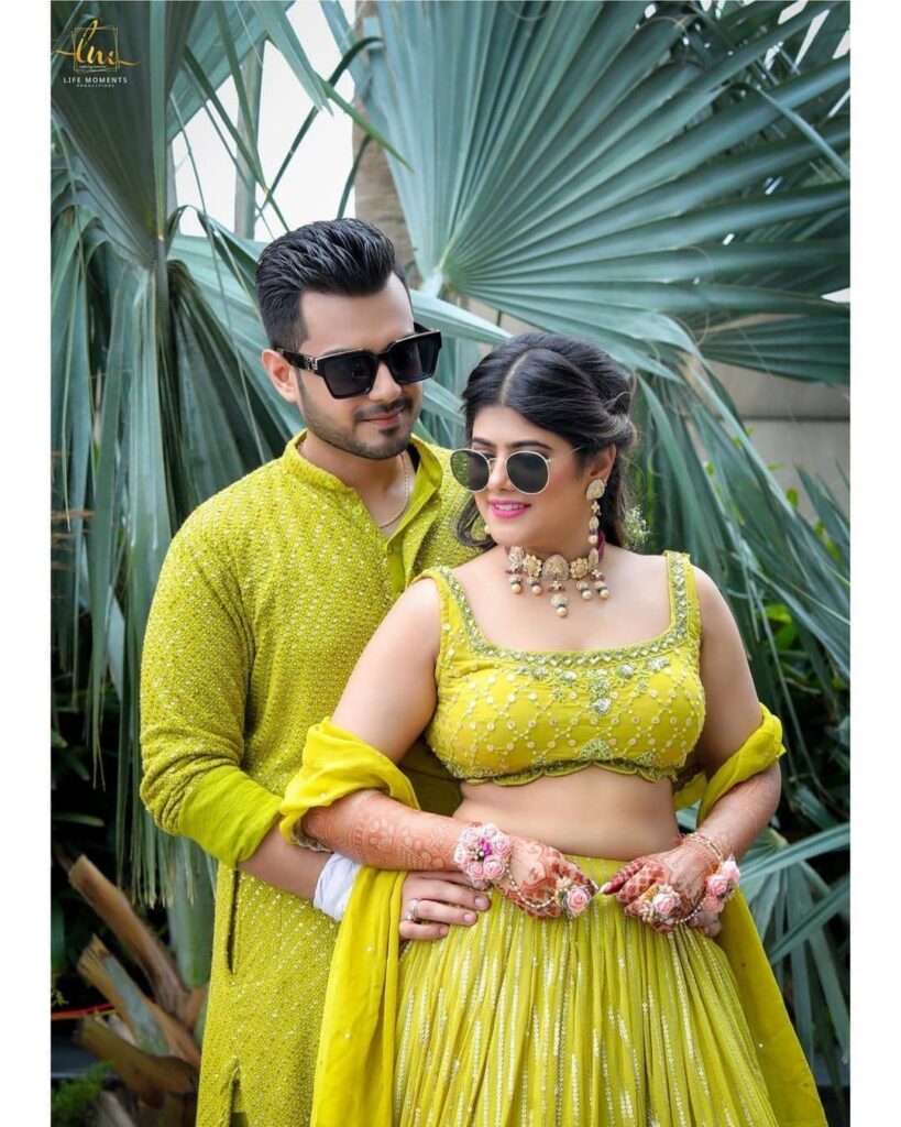 Haldi Dresses For Couple