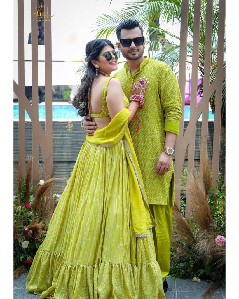 Haldi Dresses For Couple