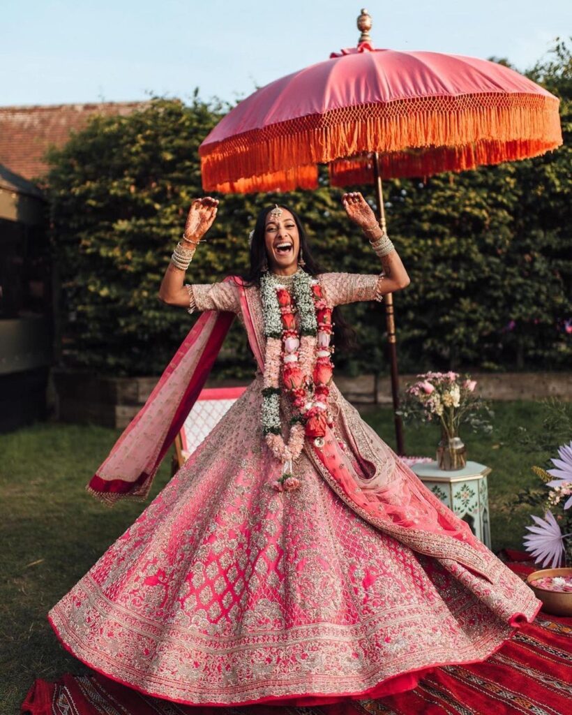  Ombre Pink Lehenga Combination