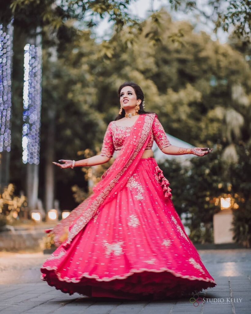 Simple Pink Lehenga Design