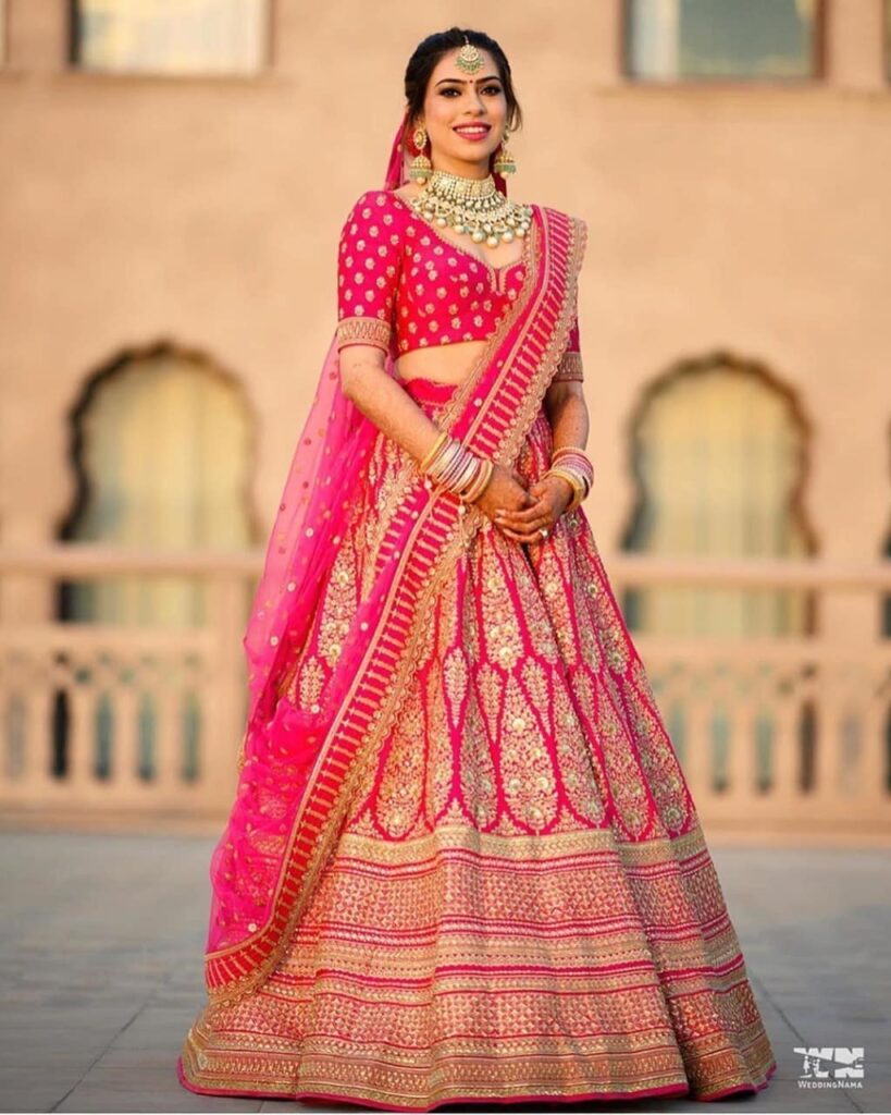 Pink lehenga For Brides