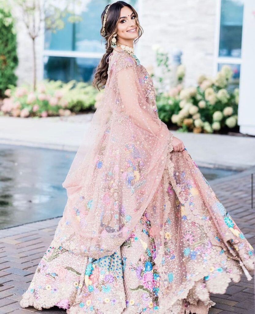 Light Pink Bridal lehenga