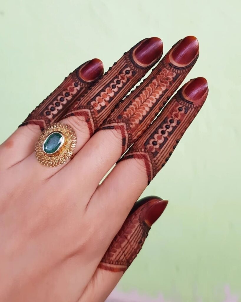 Finger Mehndi Design Back Hand