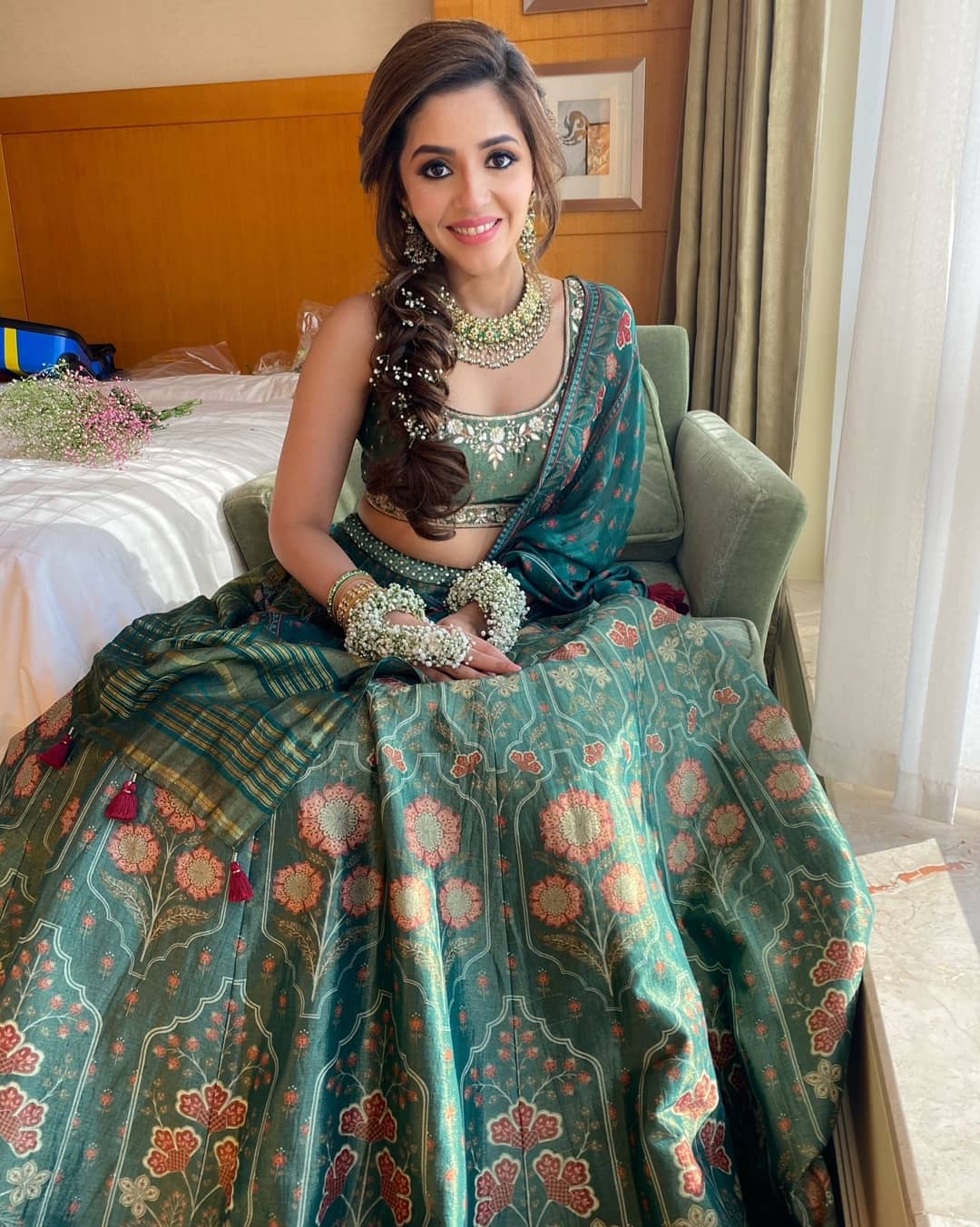 Mehendi Green Lehenga