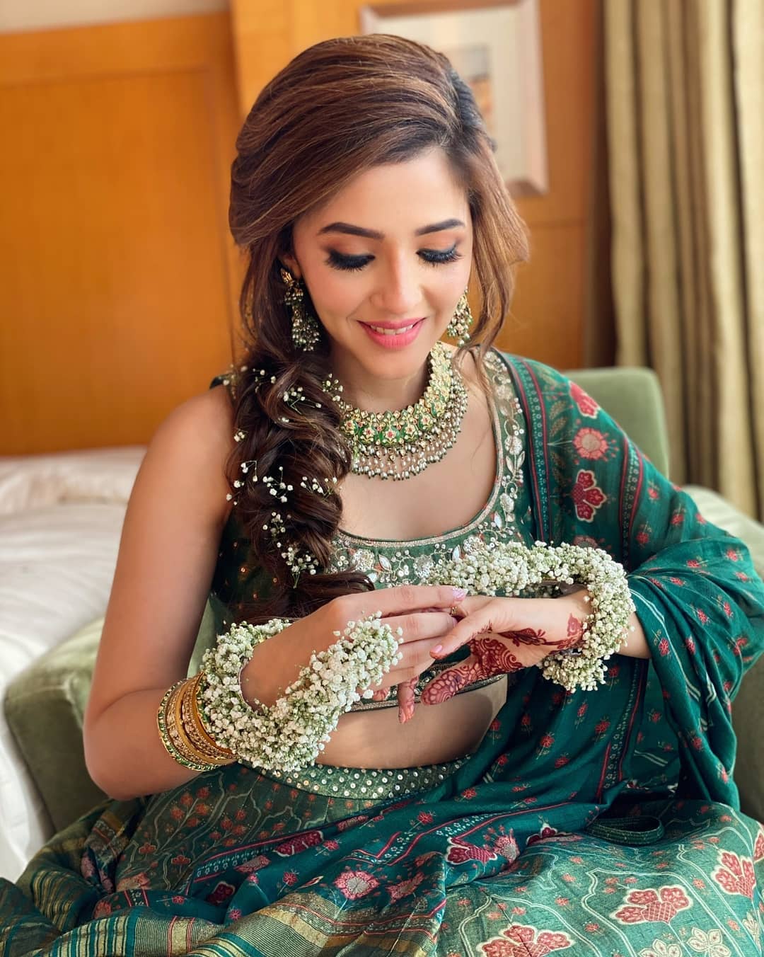 Mehendi Green Lehenga