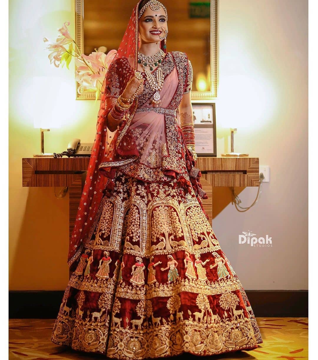 Velvet Bridal Lehenga