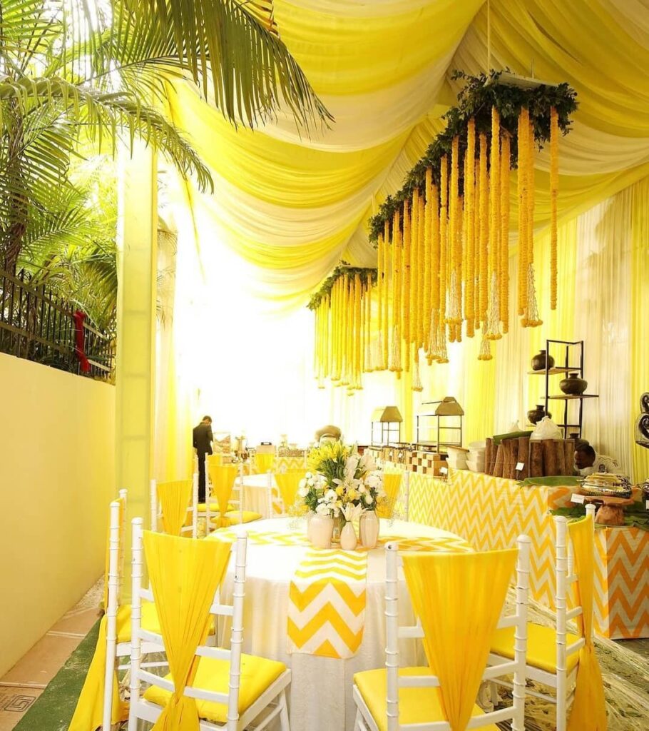 Yellow Wedding Decor