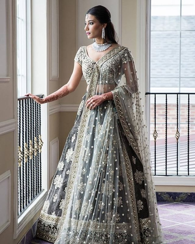 Gray Lehenga