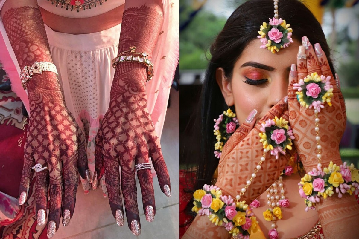 6. Indian Bridal Nail Art Tutorial - wide 4