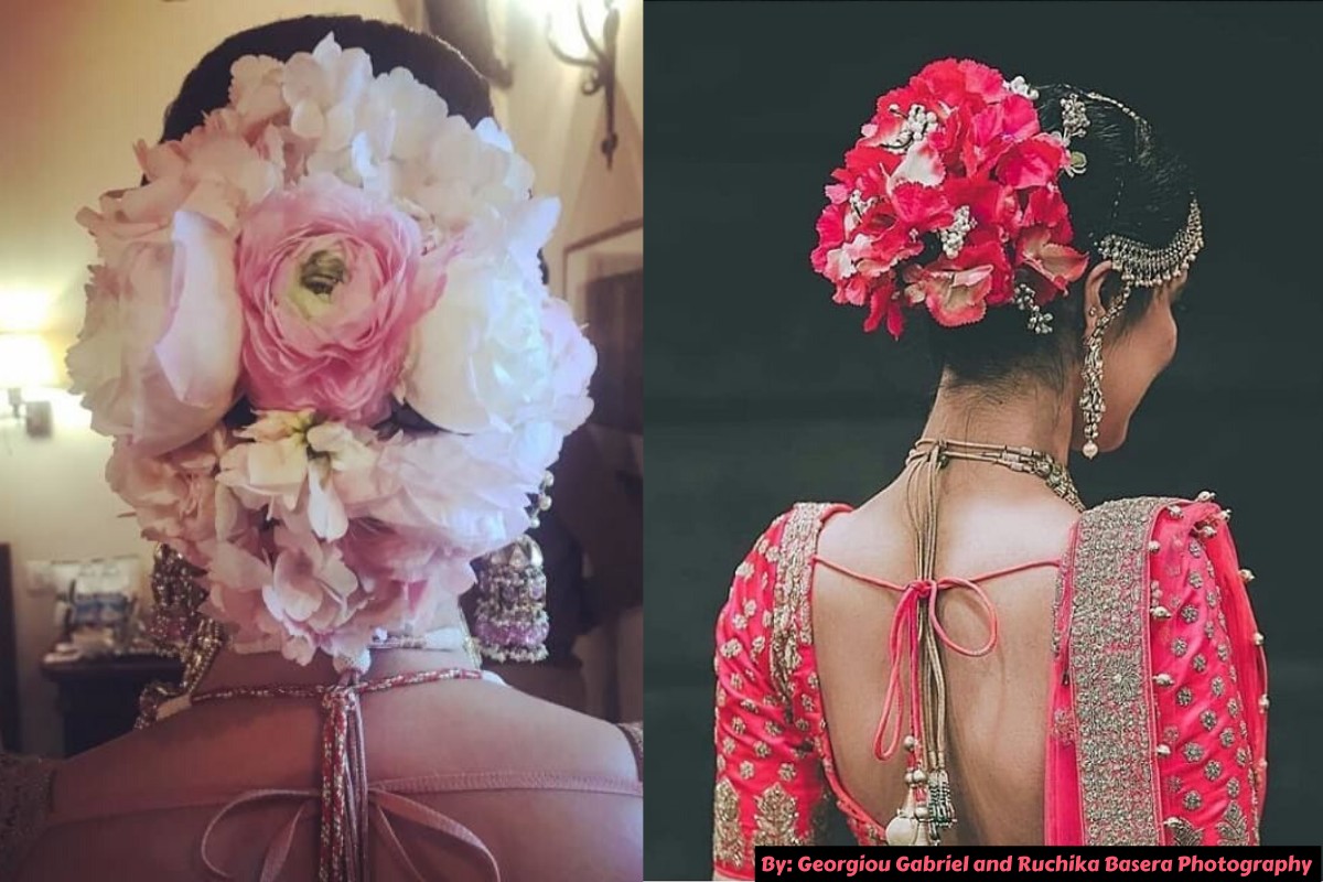 30 Best Floral Bridal Bun Hairstyles For This Wedding Season! - Wedbook